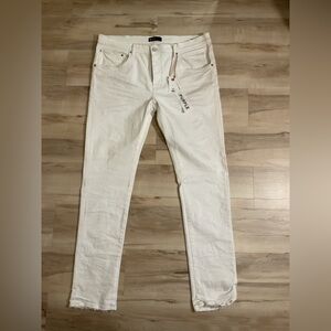 PURPLE BRAND white mens jeans